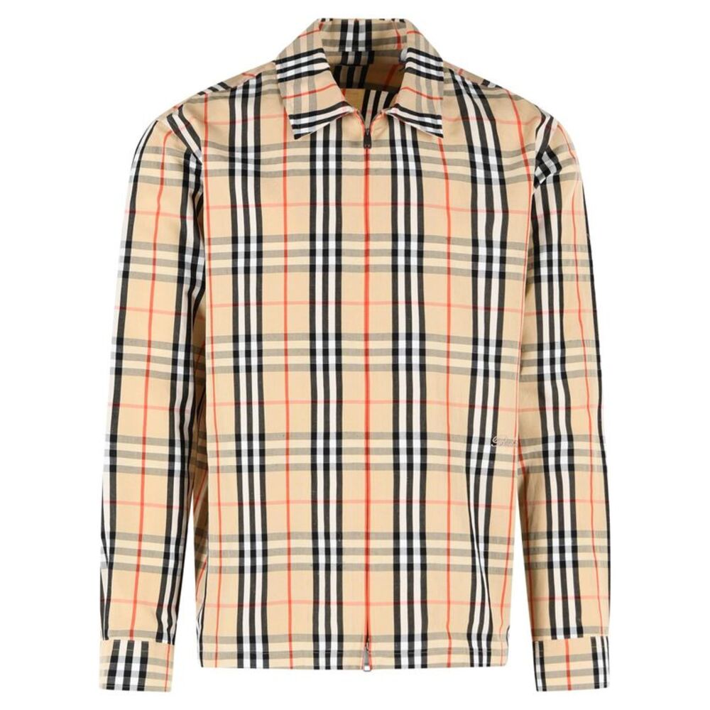 Burberry Beige Cotton And Linen Shirt Men